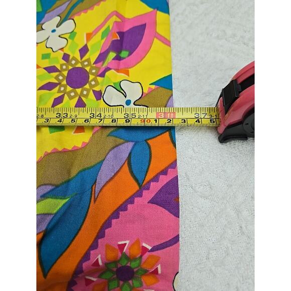 1960s Japanese Retro Mod Screen-Printed Shift Dress Bust 34 Small READ - Picture 5 of 16